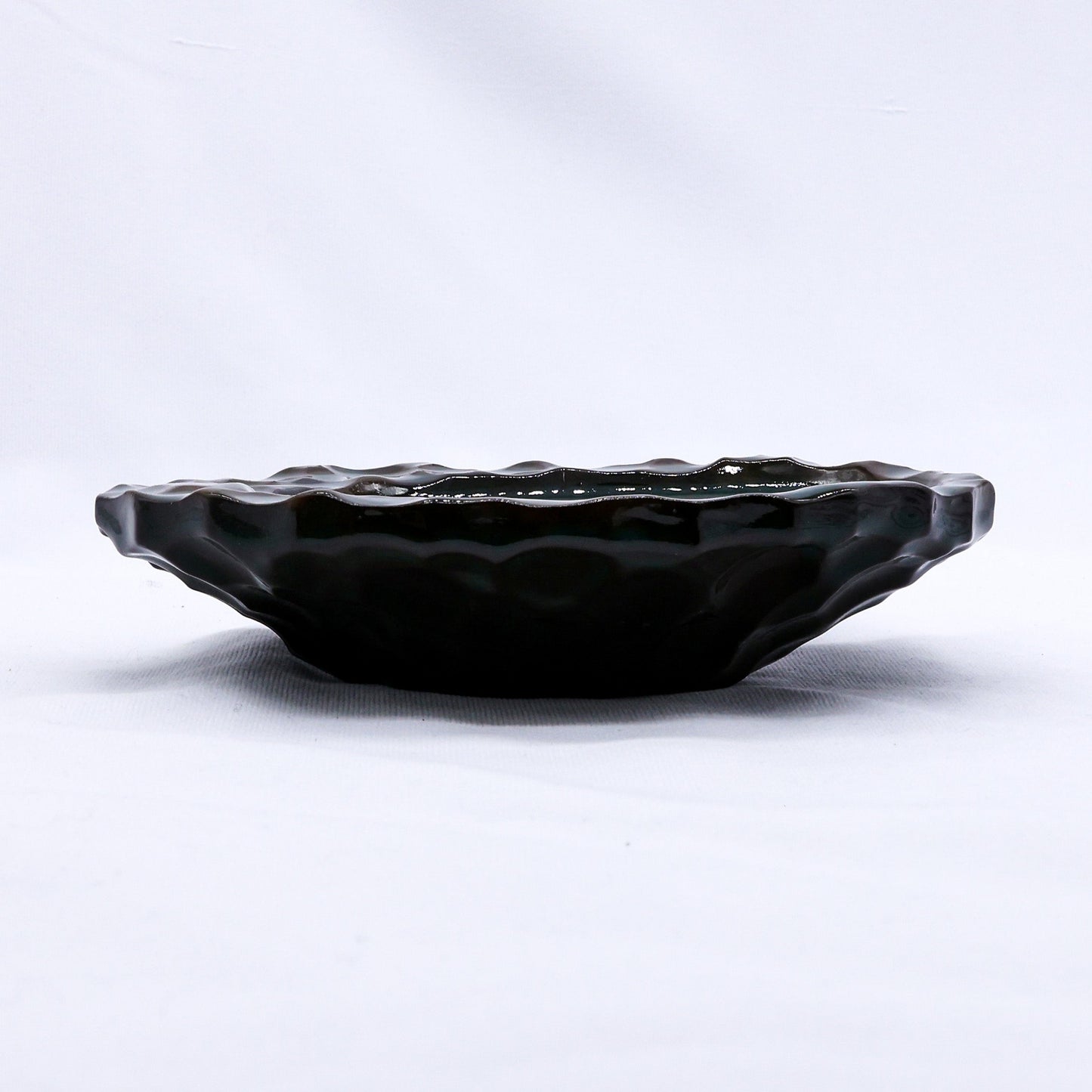 Aegean Moss Tide Seashell Serenity Handmade Ceramic Plate