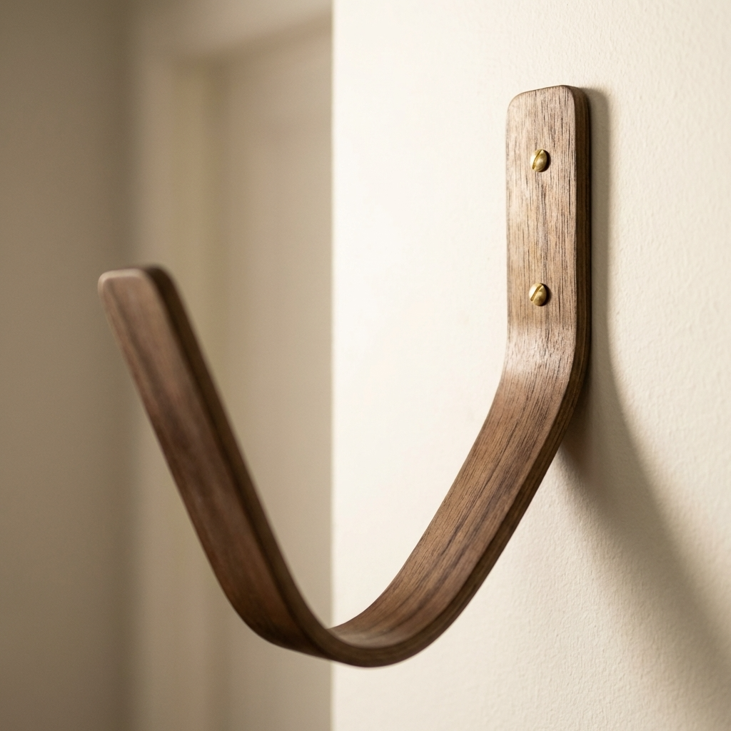 contemporary walnut surfboard display rack wall mounted design