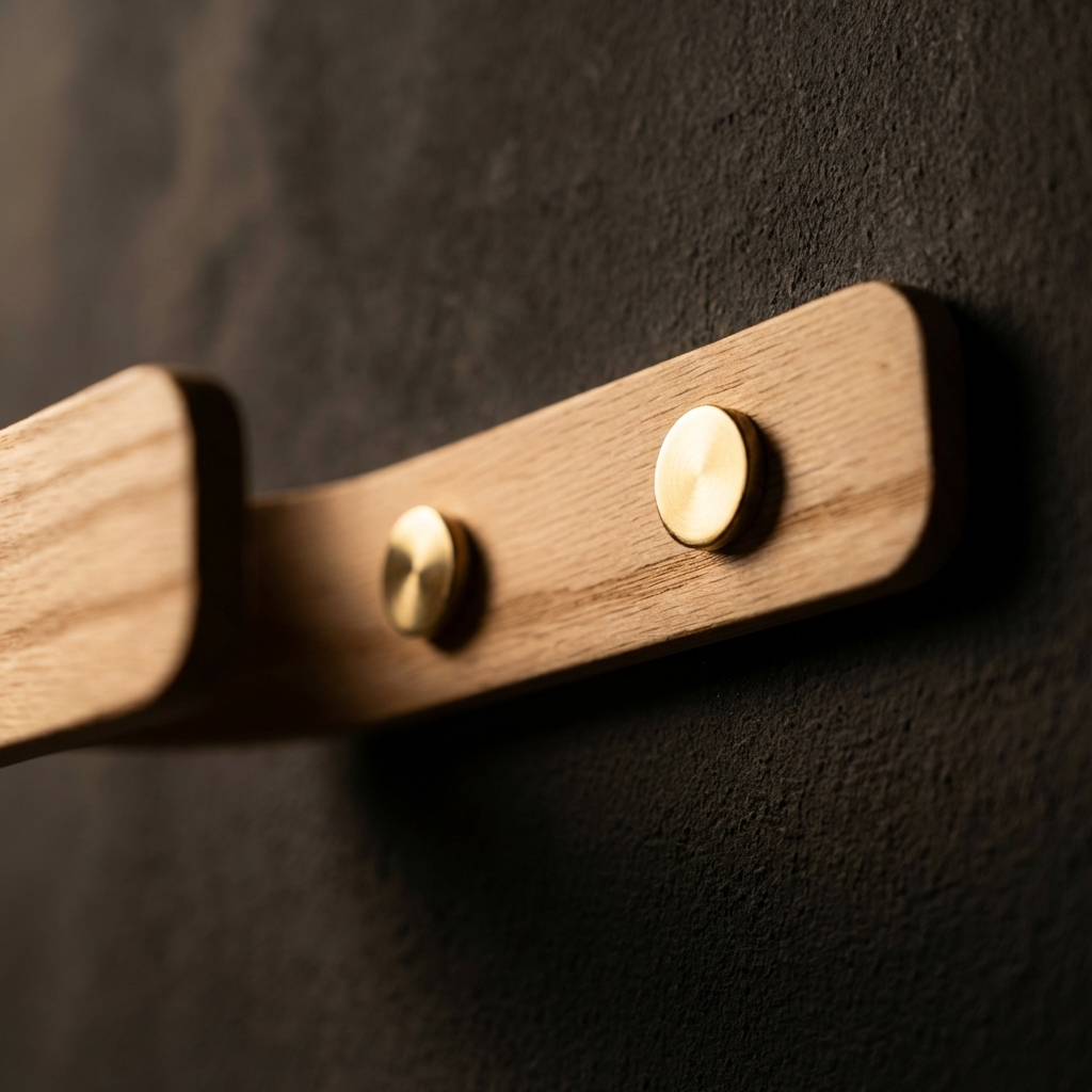 solid oak curtain tiebacks contemporary style