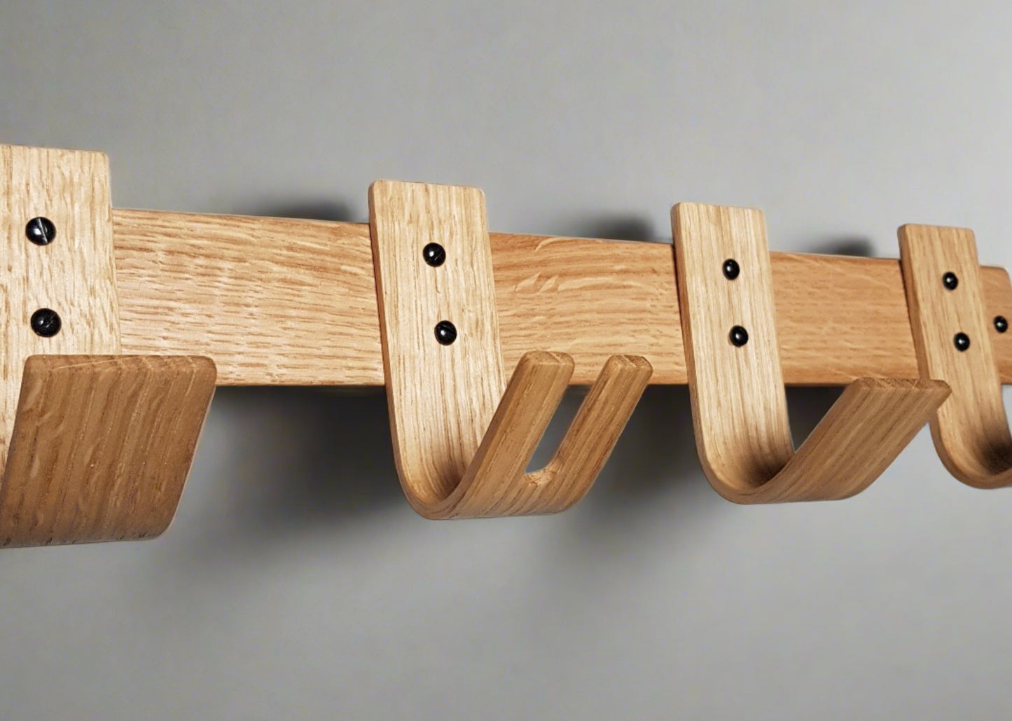 Summer Breeze Coat Rack with Oak Hooks and Key - NOIR.DESIGN