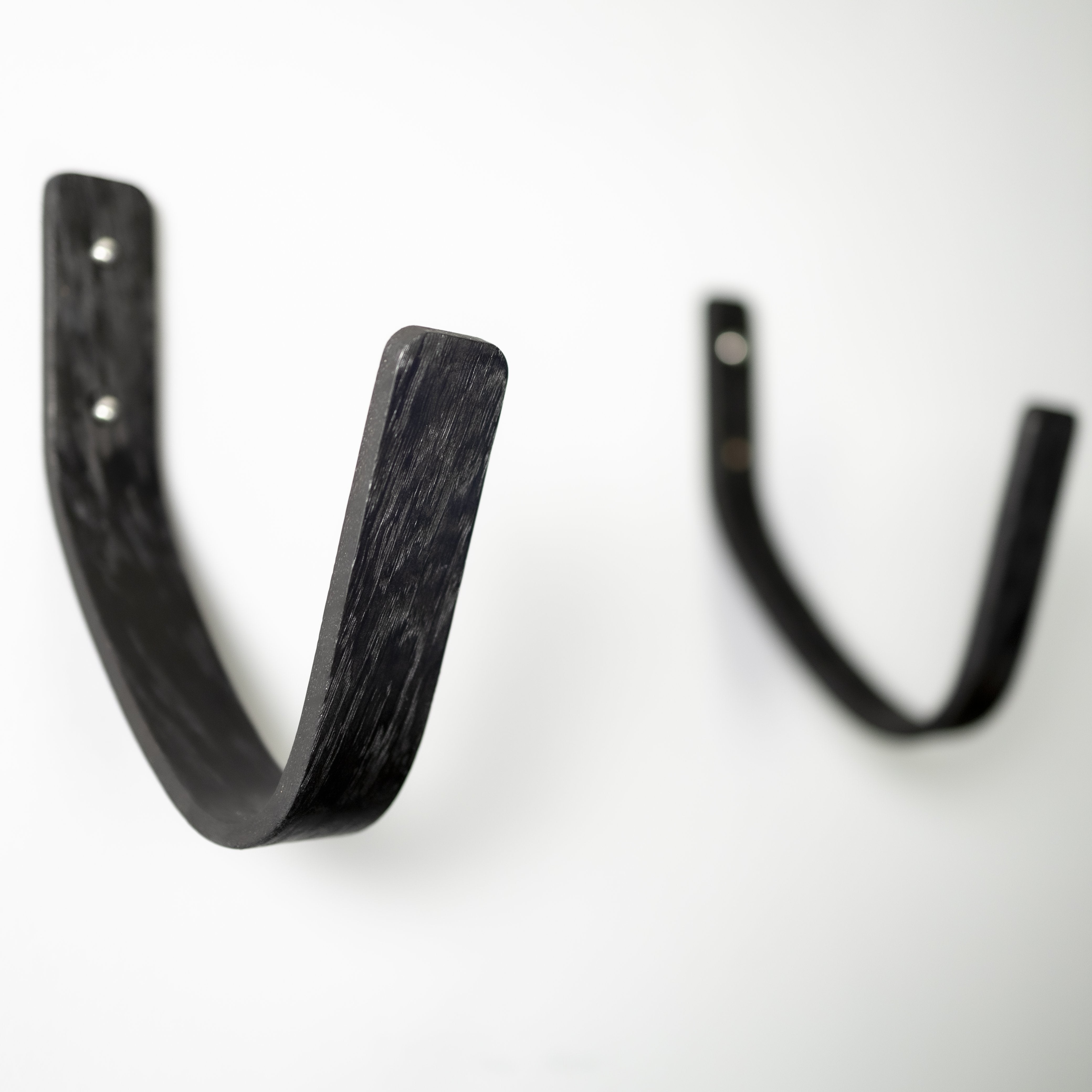 Black Oak Surfboard Wall Mount | Horizontal Rack for Shortboards | Handcrafted in England
