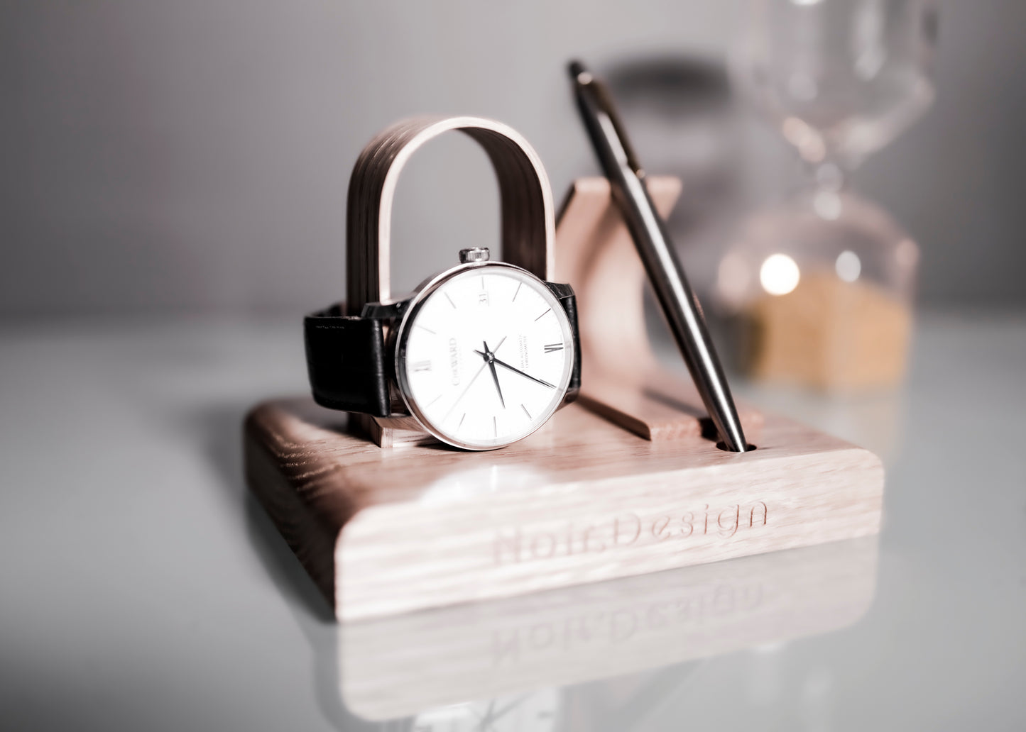 Personlised Watch stand and pen stand by noir.design