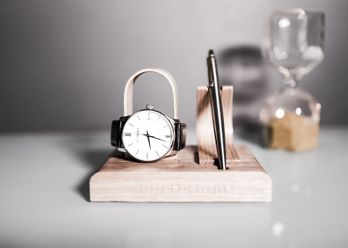 Personlised Watch stand and pen stand by noir.design