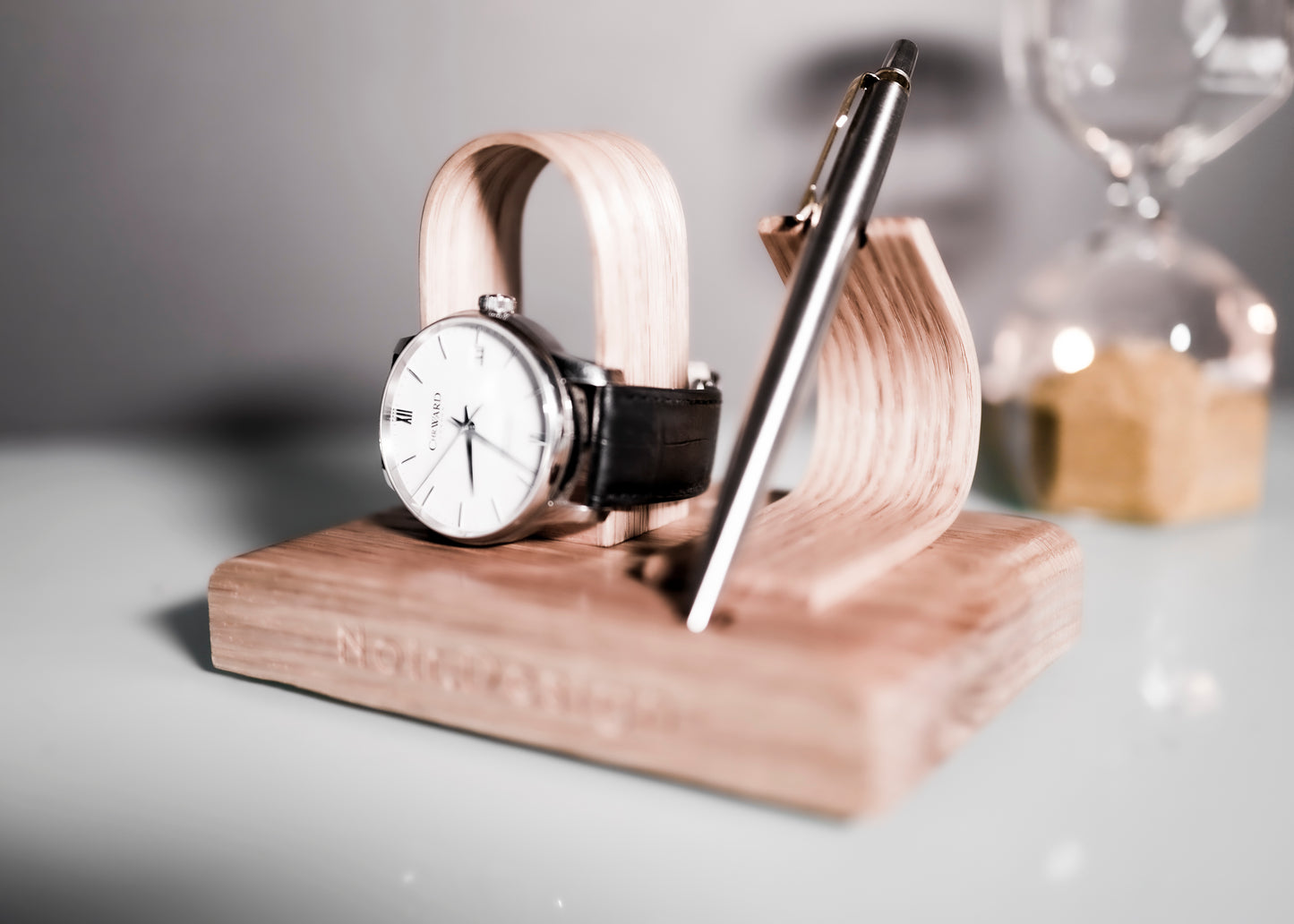 Personlised Watch stand and pen stand by noir.design