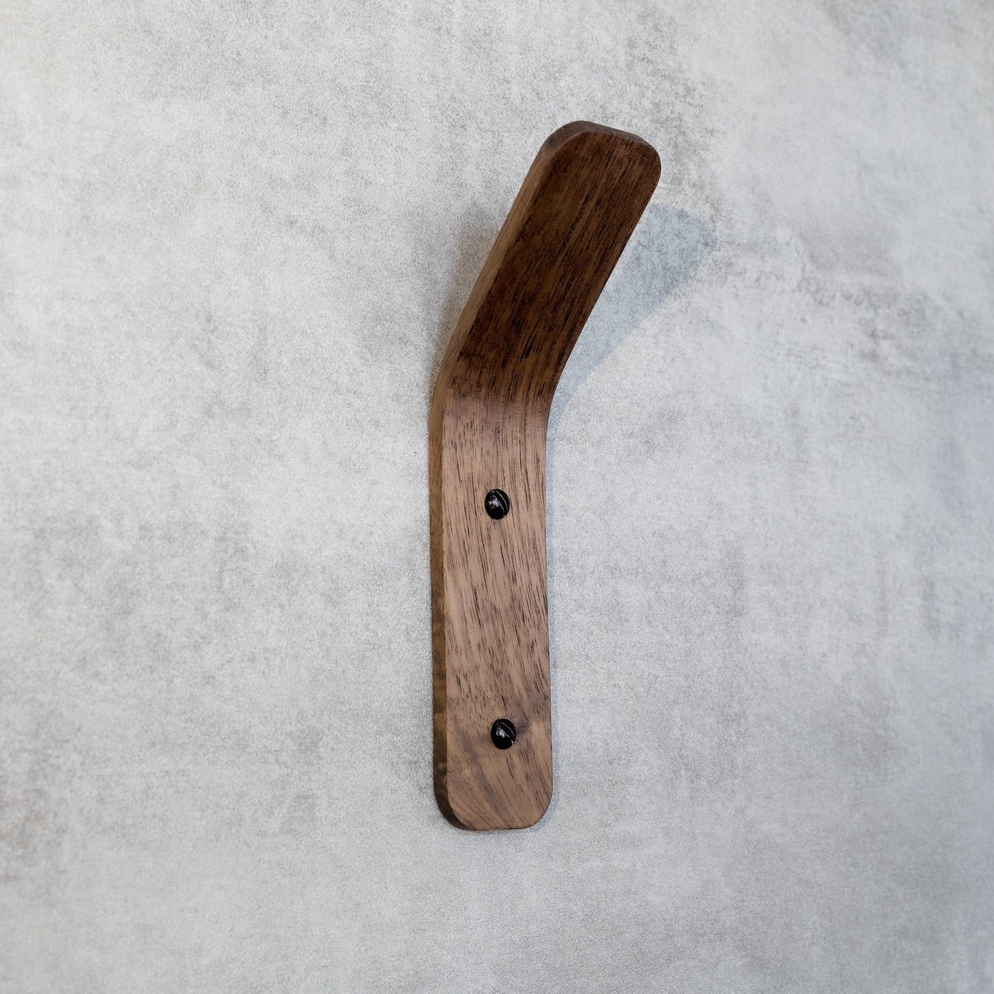 Walnut Coat Hooks Tordu | Curved Scandinavian Coat Hooks | Heavy Duty 7kg | UK Made