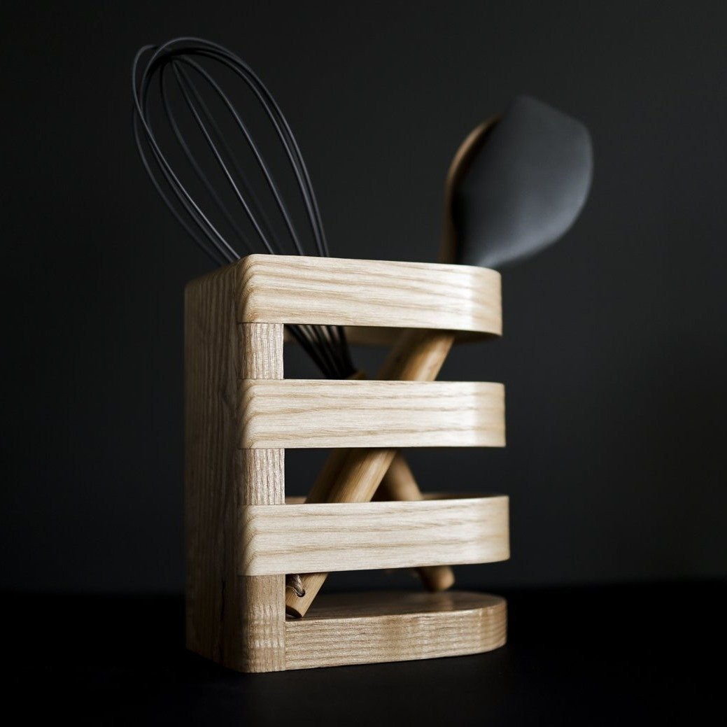 Kitchen Utensil Holder | Prime Grade Ash | Lux