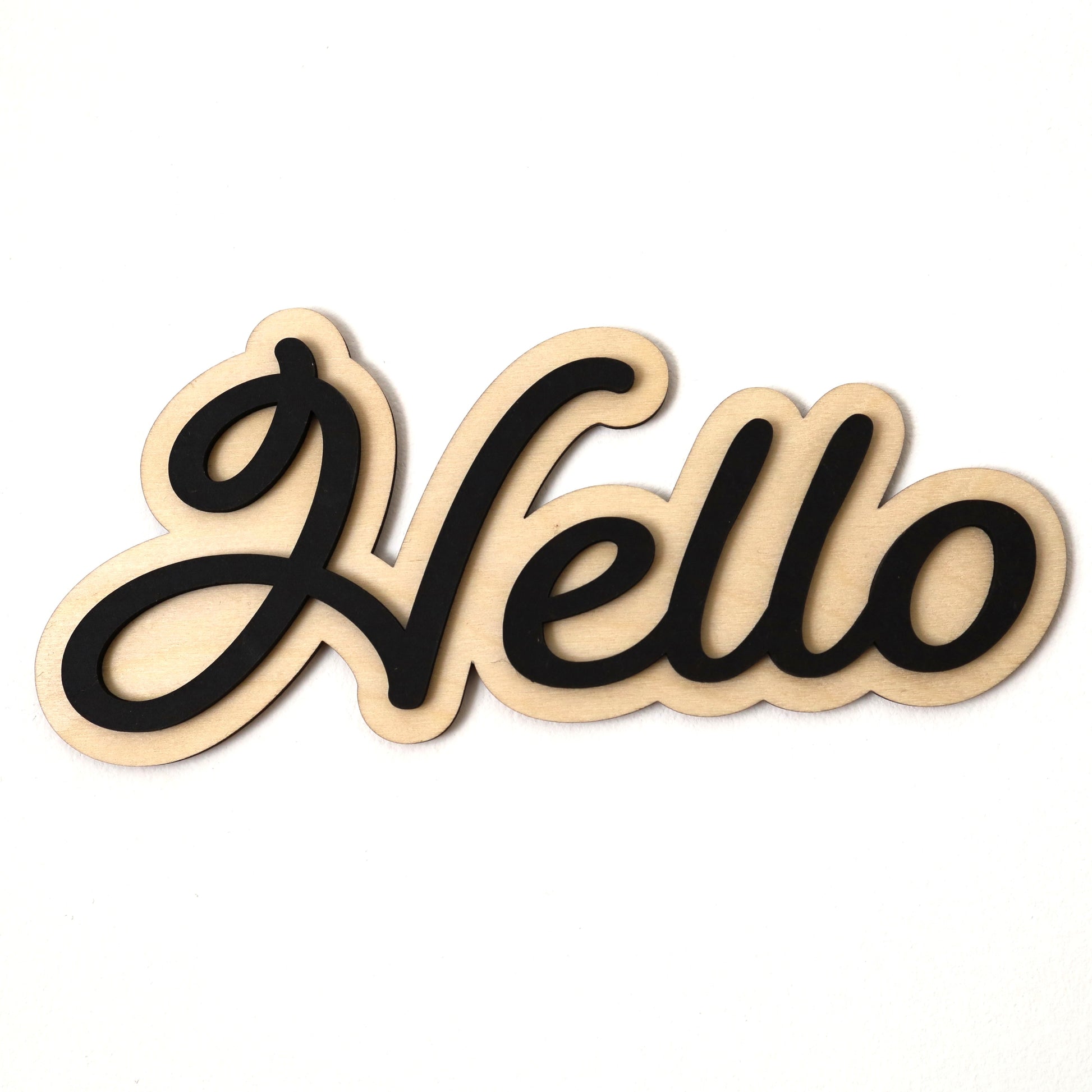Modern birchwood sign for a welcoming atmosphere