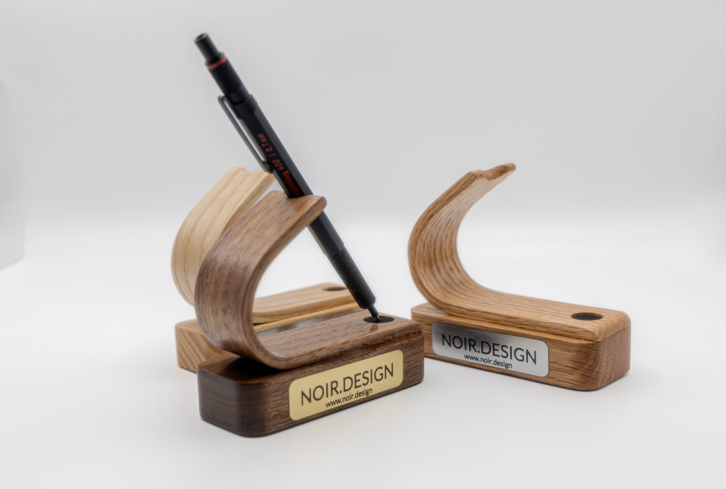 Ash wood desk organizer with custom engraving