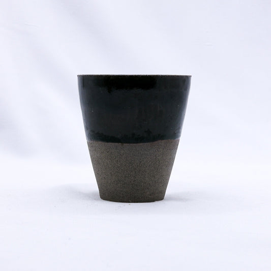 Bluverde Quadra Handmade Ceramic Smoked Grey Stoneware Tall Ceramic Cup