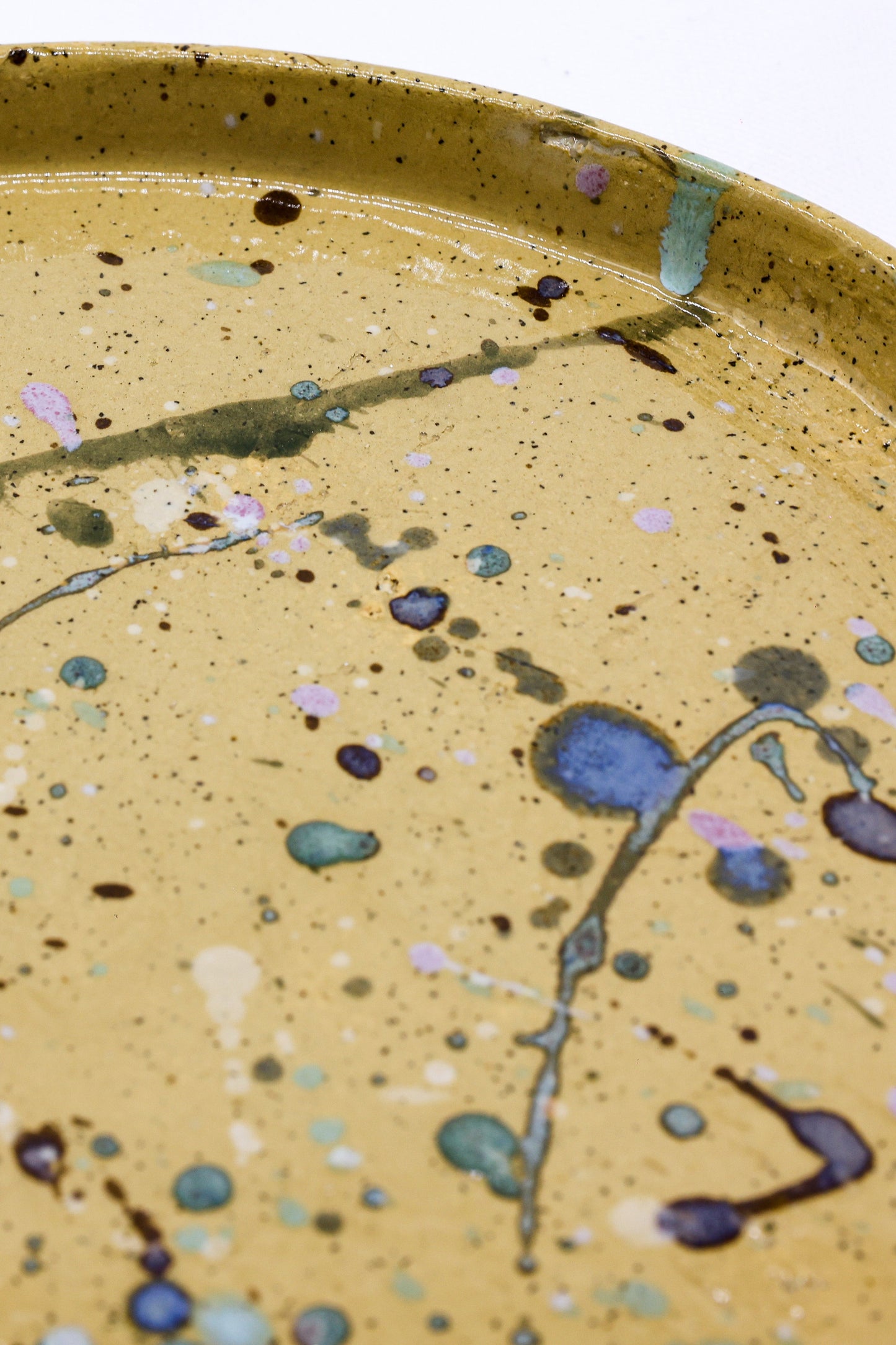 23 cm Oliva Stoneware Handmade Ceramic Dinner Plate