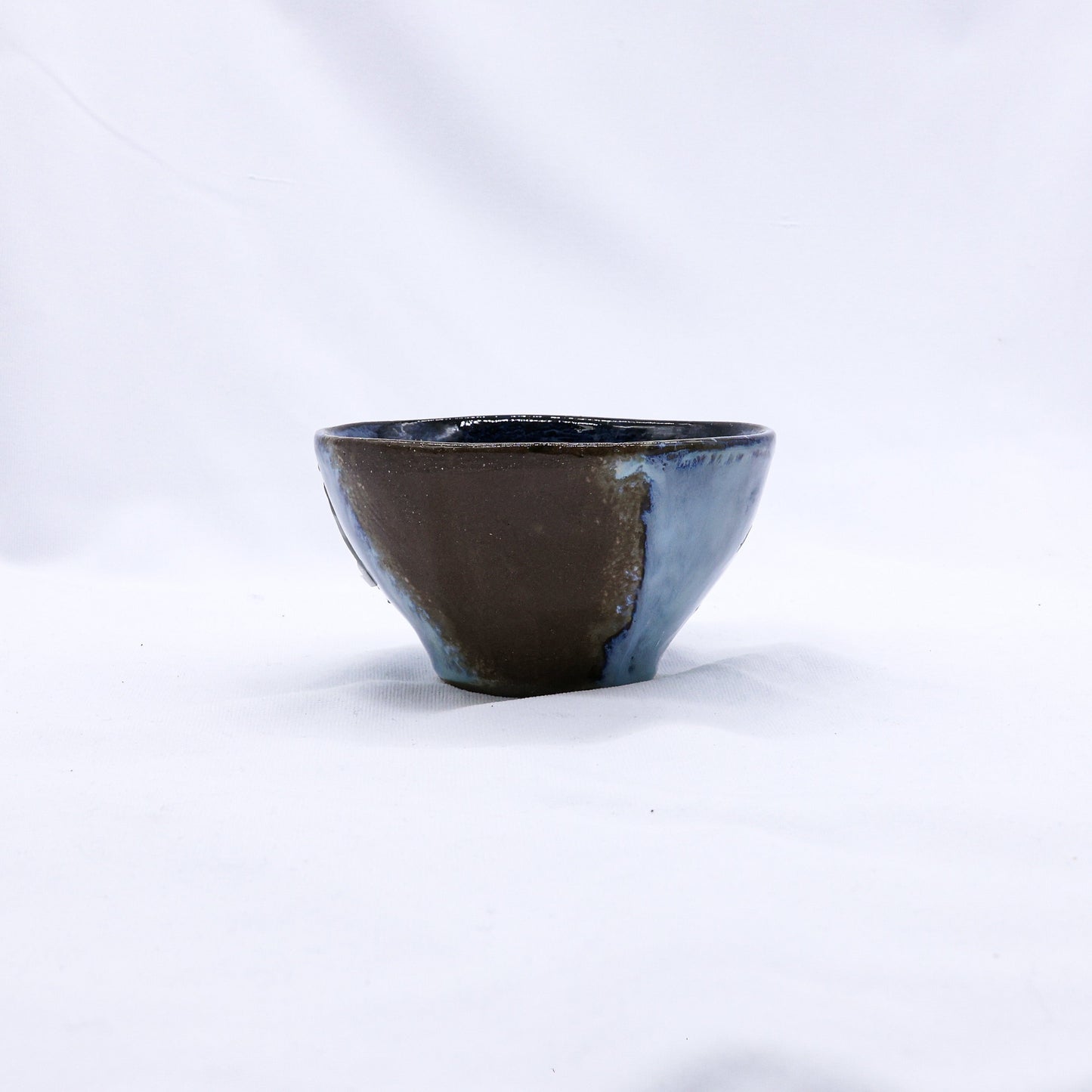 Small Smoked Grey Cold Aegean Fade Handmade Ceramic Stoneware Dinner Bowl