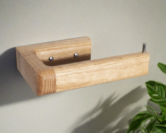 Oak Toilet Paper Holder