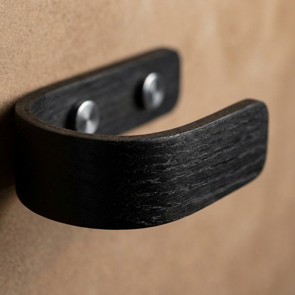 premium black oak curtain holdbacks