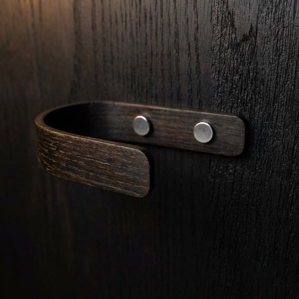 black oak curtain holdbacks contemporary style