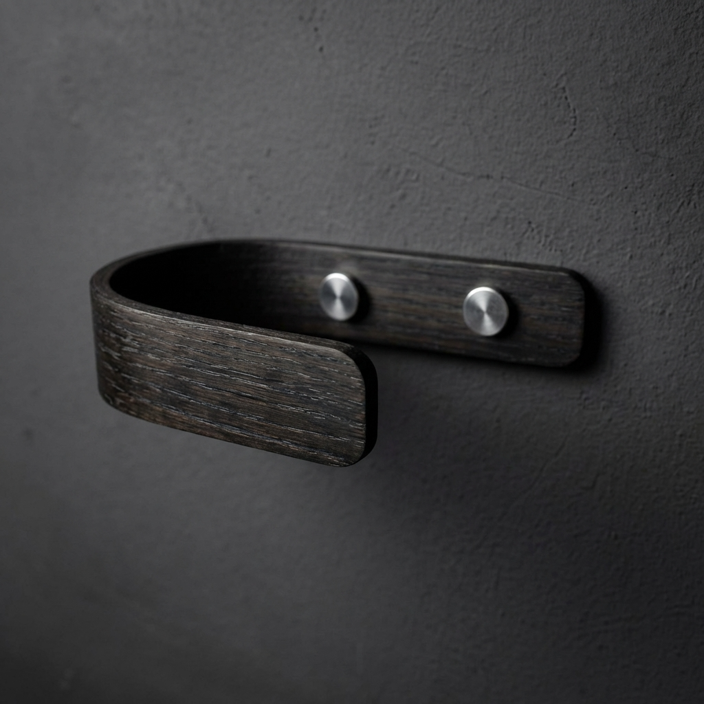 black oak drapery tie back hooks