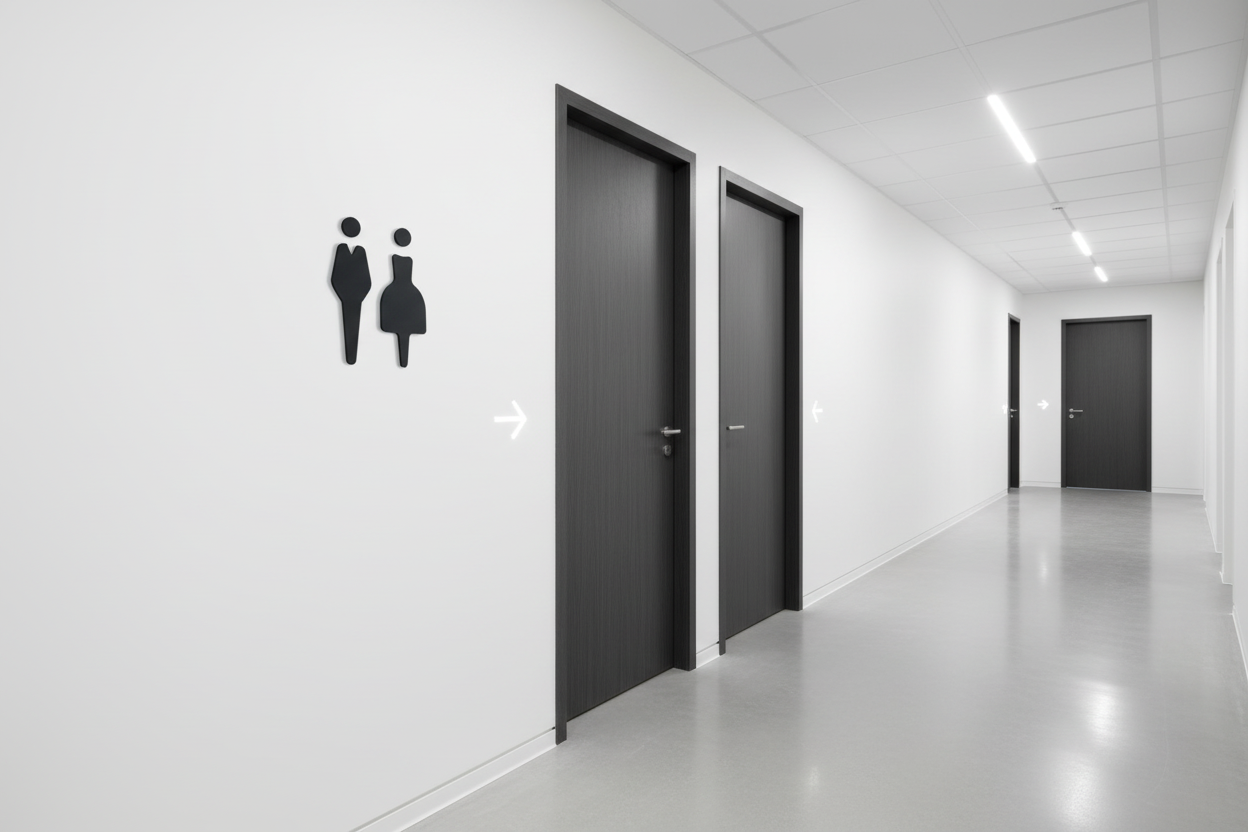 Corporate office hallway