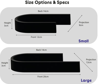 Intense Black Curtain Holdbacks | Tie Backs | Pack of 2