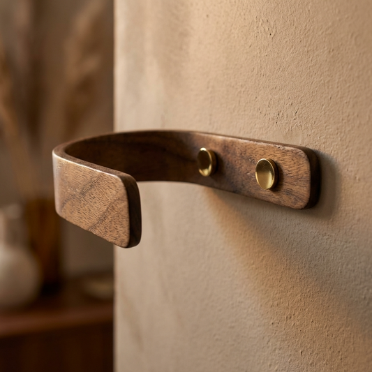 walnut curtain holdbacks modern decor