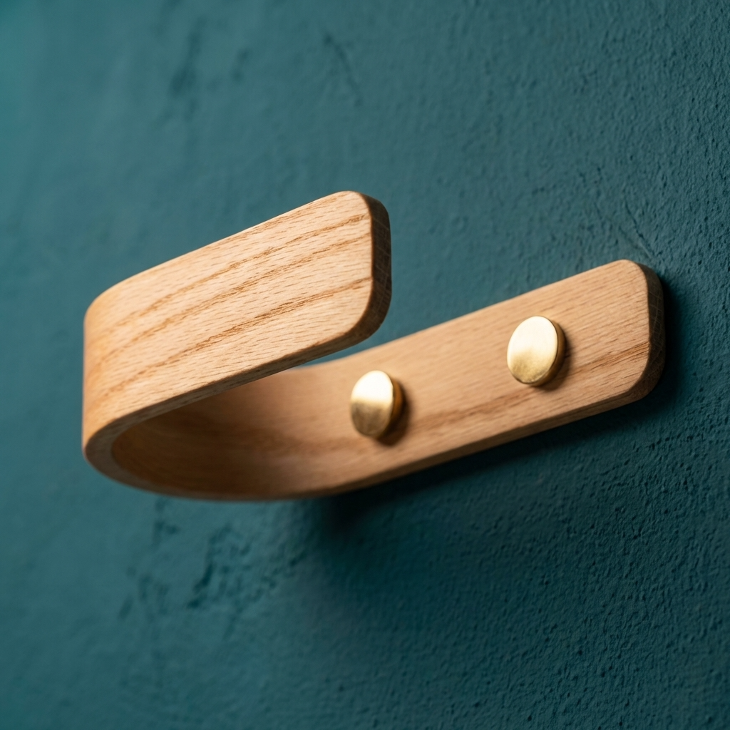 solid oak curtain holders for windows