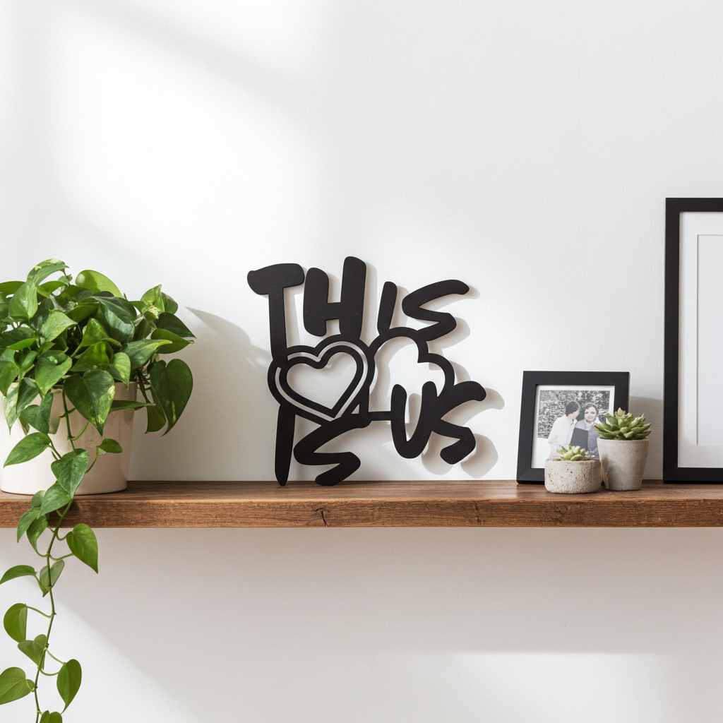 This Is Us Sign | Black MDF | Family Home Decor