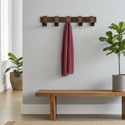 Designer Coat Rack - Walnut