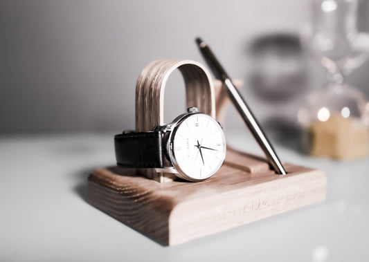 Personlised Watch stand and pen stand by noir.design