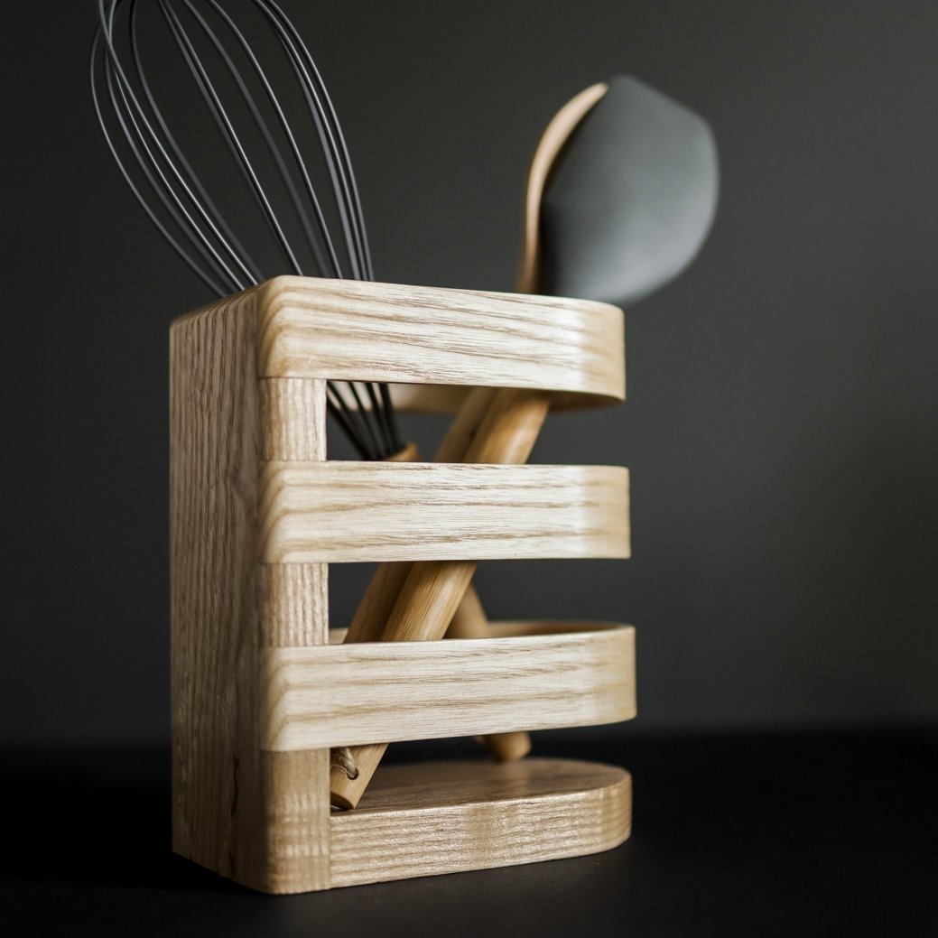 Kitchen Utensil Holder | Prime Grade Ash | Lux