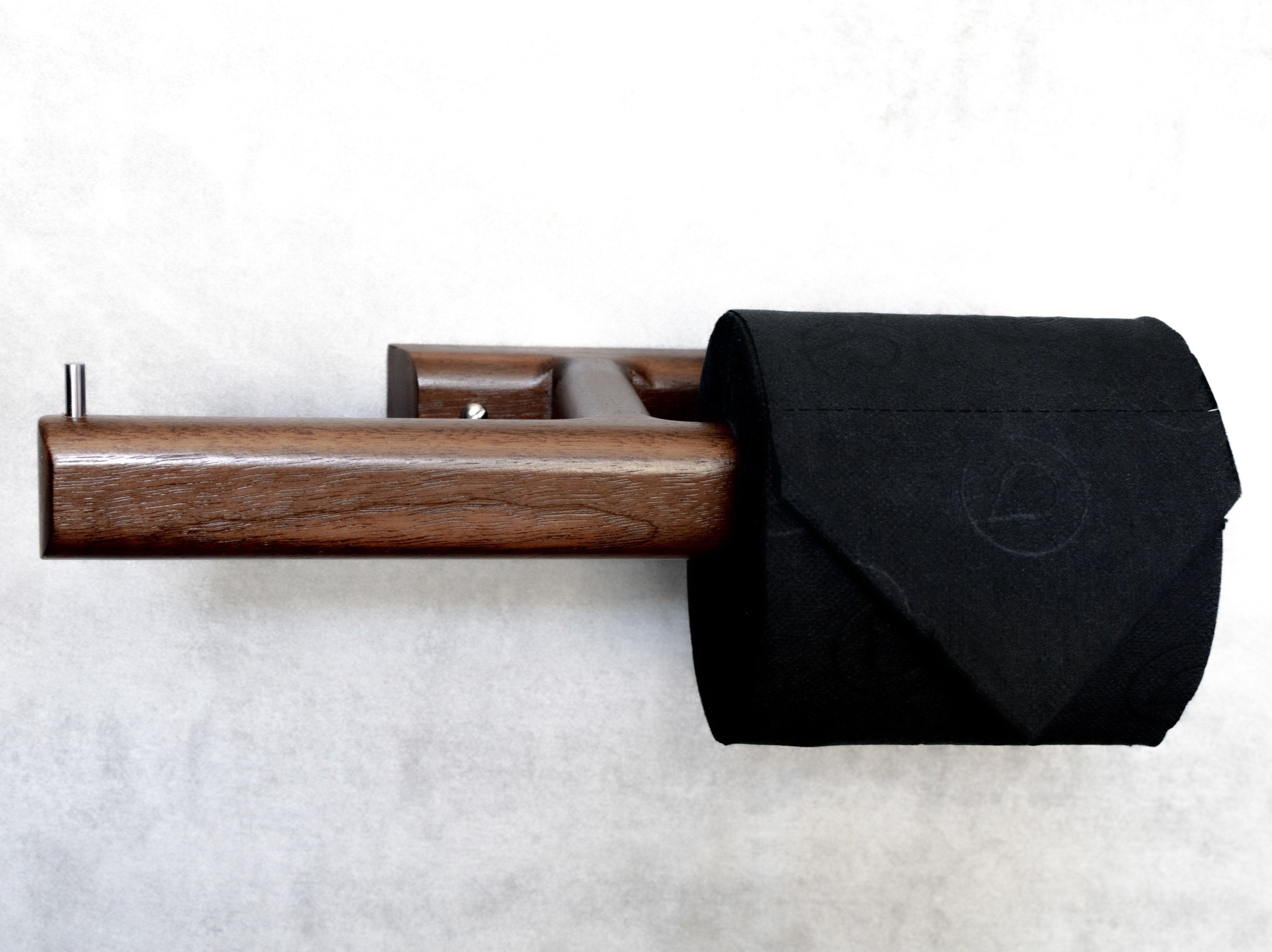 Walnut Double Toilet Paper Holder | Bathroom Furniture Collection