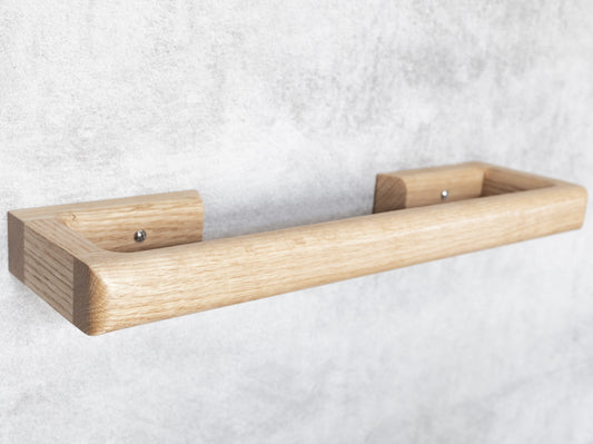 Oak towel bar