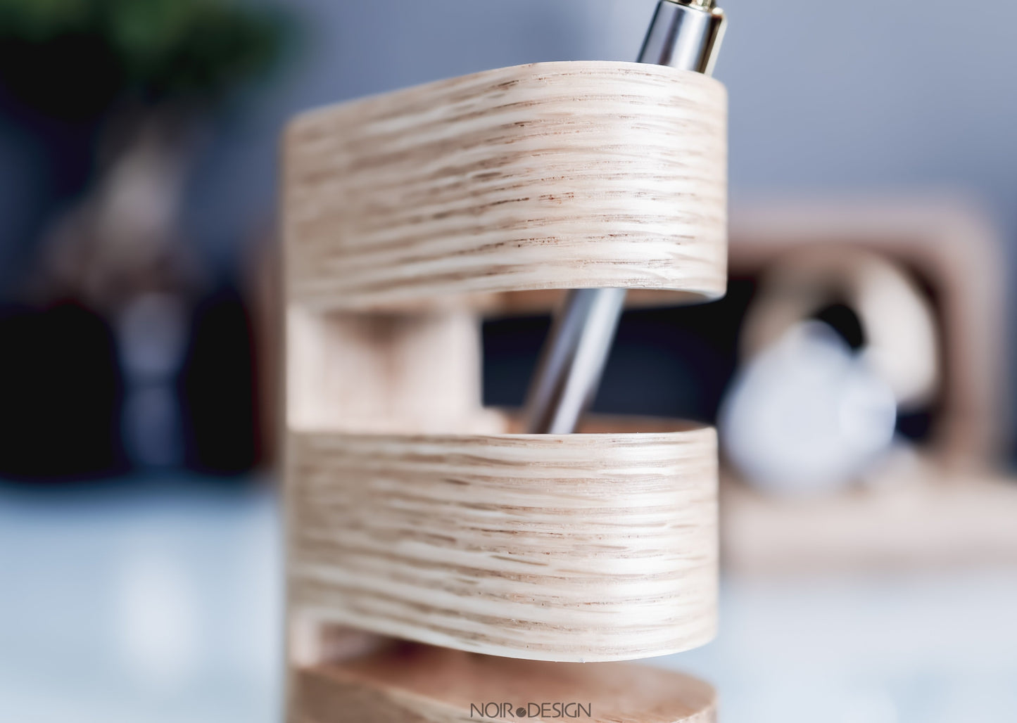 Swiss | Luxury Desk Pen Pot Storage - Oak